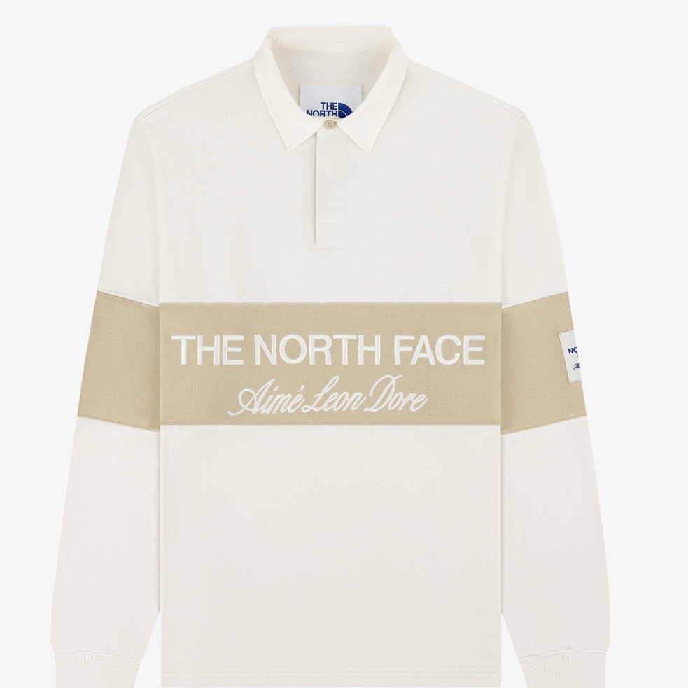 Aime Leon Dore Ald / The North Face Script Logo Rugby Pristine / Safari Size Xxl
